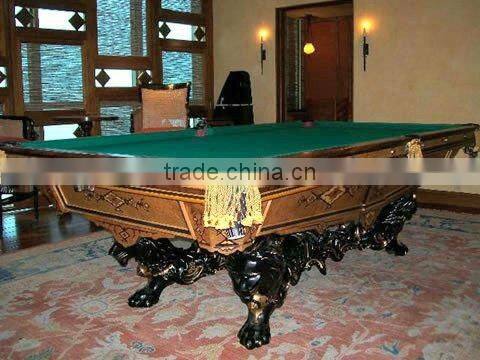 Classical Antique carving wooden pool table, snooker table,billiards,MOQ:1PCS(B68002)