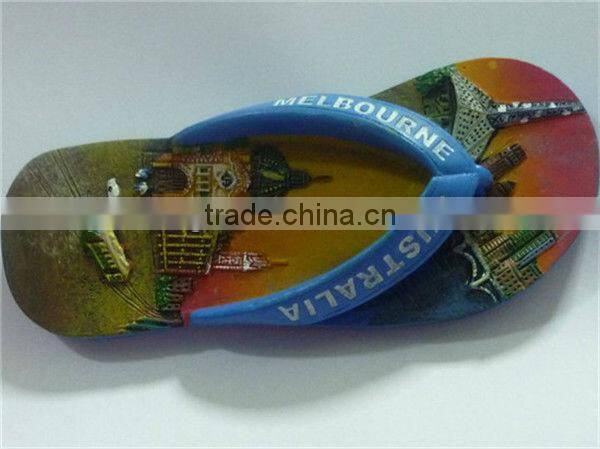 Tourist resin shoes shape fridge magnet