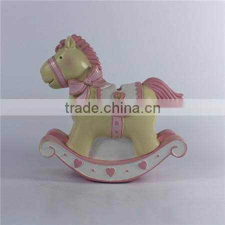 Resin horse coin bank