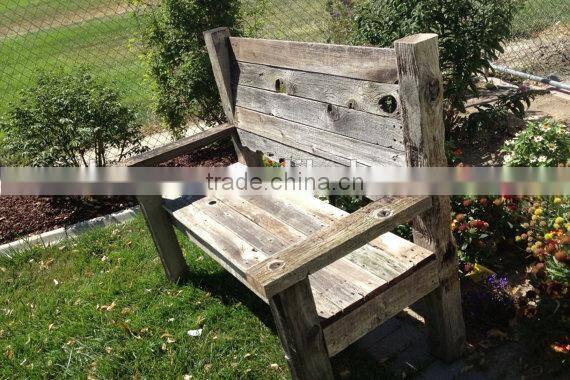 rustic wooden bench