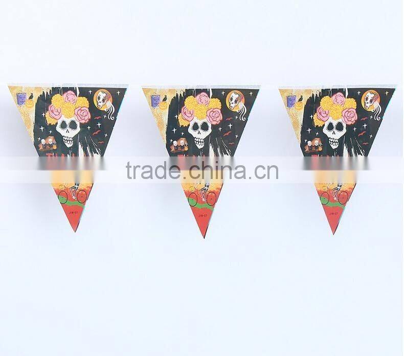 Halloween Decoration Supplies Triangle Flags Party String Hanging Decorative Flags For Wholesale