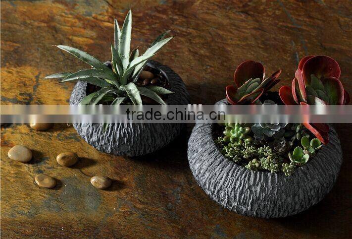 2017 cheap balcony fiberglass flower pot outdoor round planters