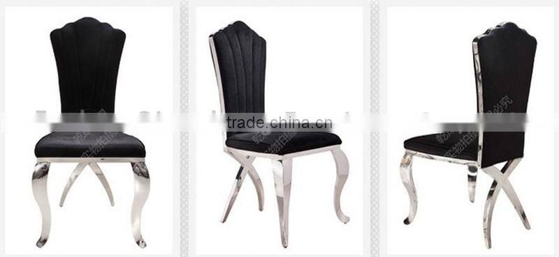 fancy black velvet dining chair for hotel