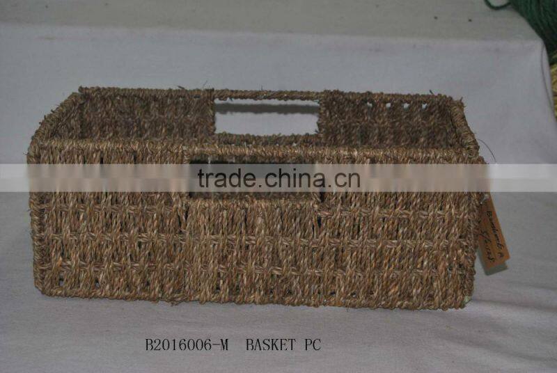seagrass iron shelf basket