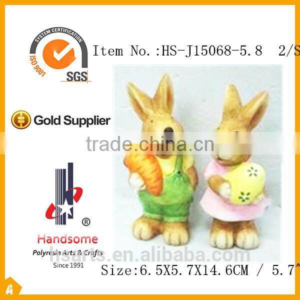 decorative small size ceramic animal rabbit figurines for Easter and home decoration gifts