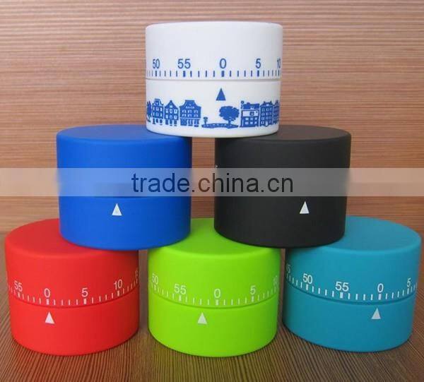 Plastic cylinder shape mechanical sound kitchen timer