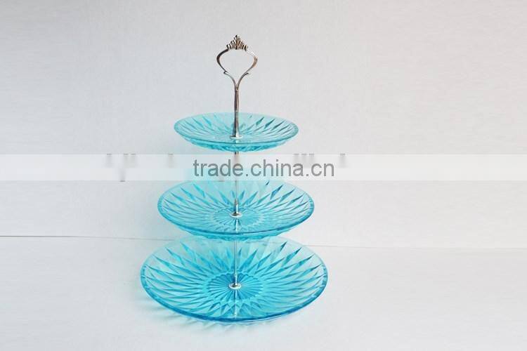 colorful glass charger plate rack set for cake pizza