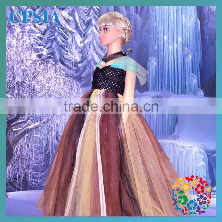 Wholesale toddler girl boutique dress fashion kids blue dresses for girls pretty children's dress