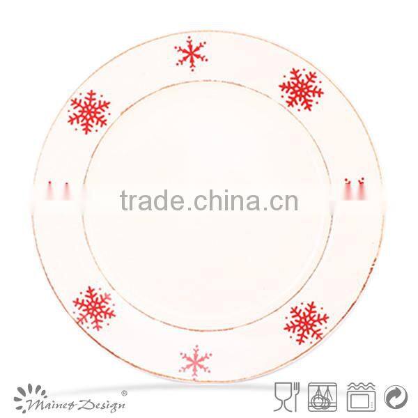 Ceramic christmas plate with holiday design