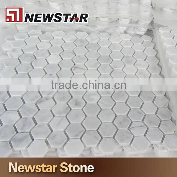 Chinese natural marble hexagon mosaic tile