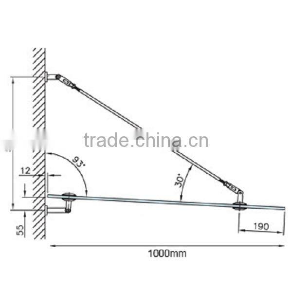 304 316 Stainless Steel glass canopy awning fittings door canopy alibaba china