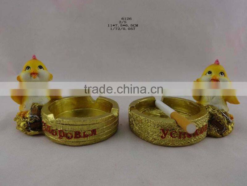 2017 zodiac resin ashtray with chicken design