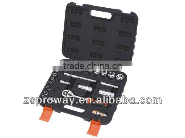 26 pcs auto repair use 3/8" socket set, hex wrenches, bit sockets