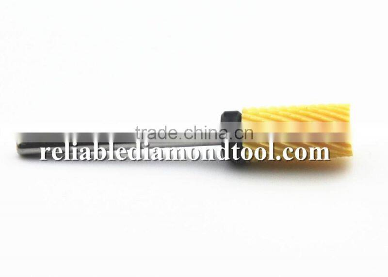Type Extra Course Shank Diameter 2.35mm Colored Ceramic Burr For Nail 1 Piece Huaxing large barrel