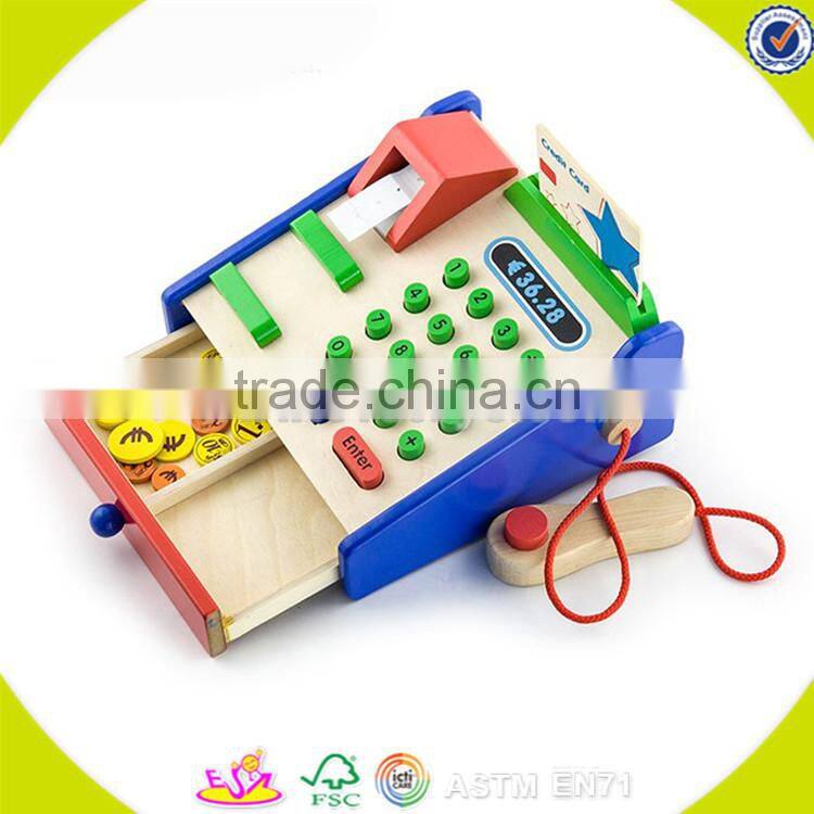 wholesale role play wooden cash register toy funny kids wooden cash register popular children wooden cash register W10A007