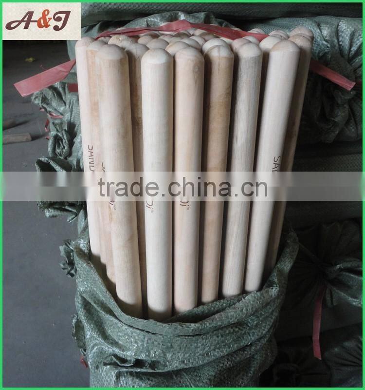 Hot-stamping logo on natural wooden handle/wooden stick/wooden pole