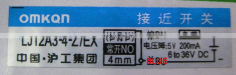 12V DC promixity sensor metal detection inductive proximity sensor waterproof lj12a3-4-z ex 2 wire proximity switch sensor