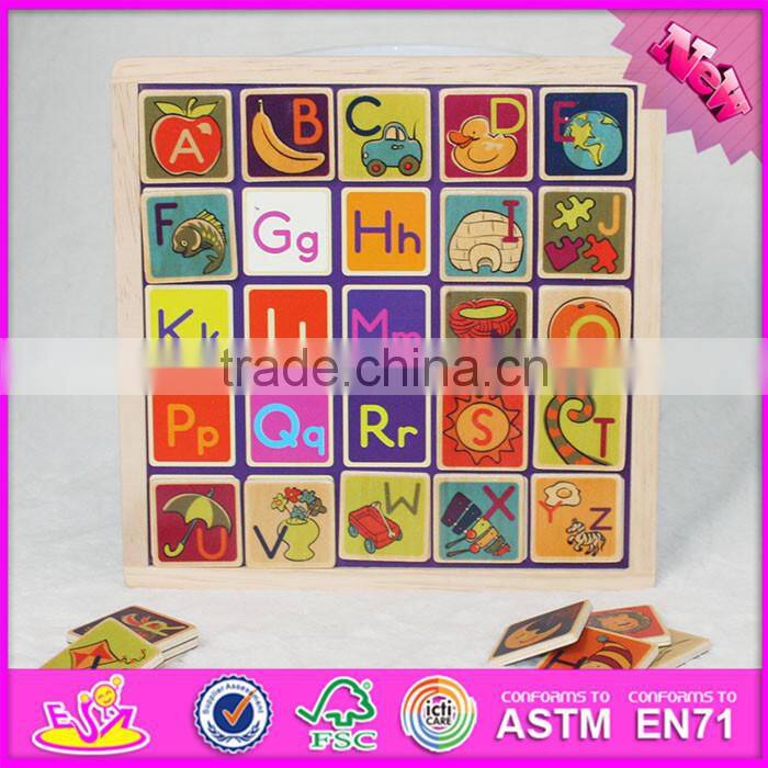 2016 brand new baby wooden scrabble toys for sale W14B069