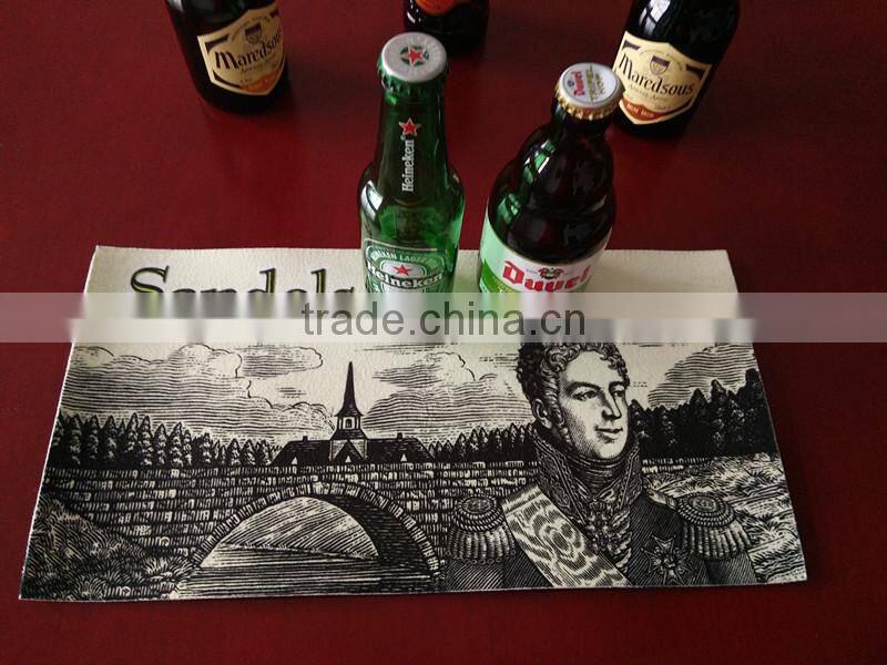 2017 custom anti-slip beer bar runner LOGO printed cool bar mats