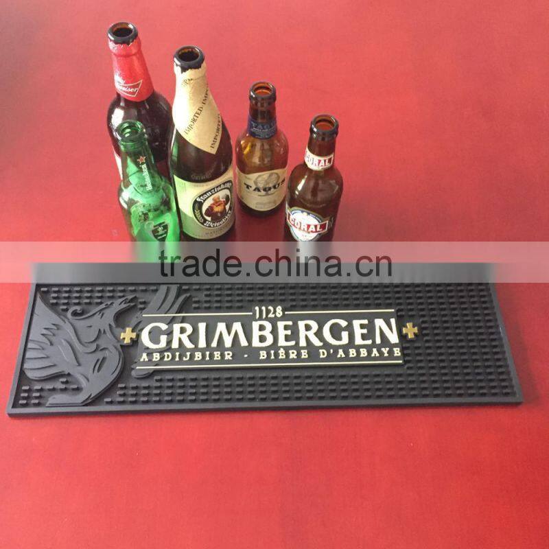Customized print OEM rubber PVC bar mat bar runner