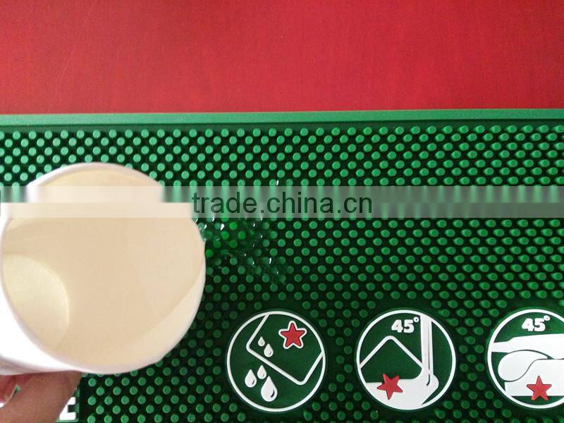 Promotion bar mat suppliersTop Quality PVC Customized bar spill mat