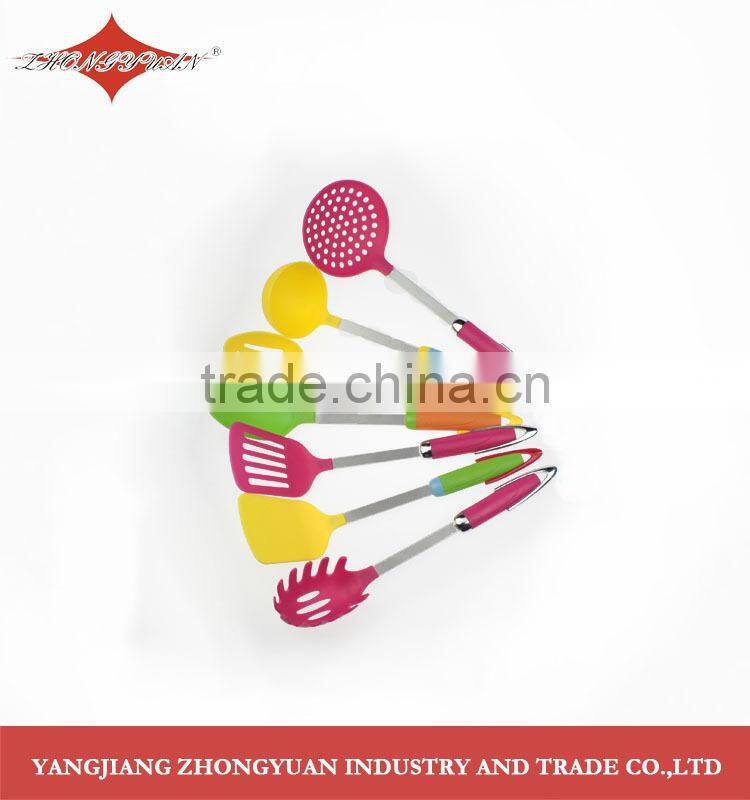 Kitchen accessory nylon kitchen set with colorful pp handle