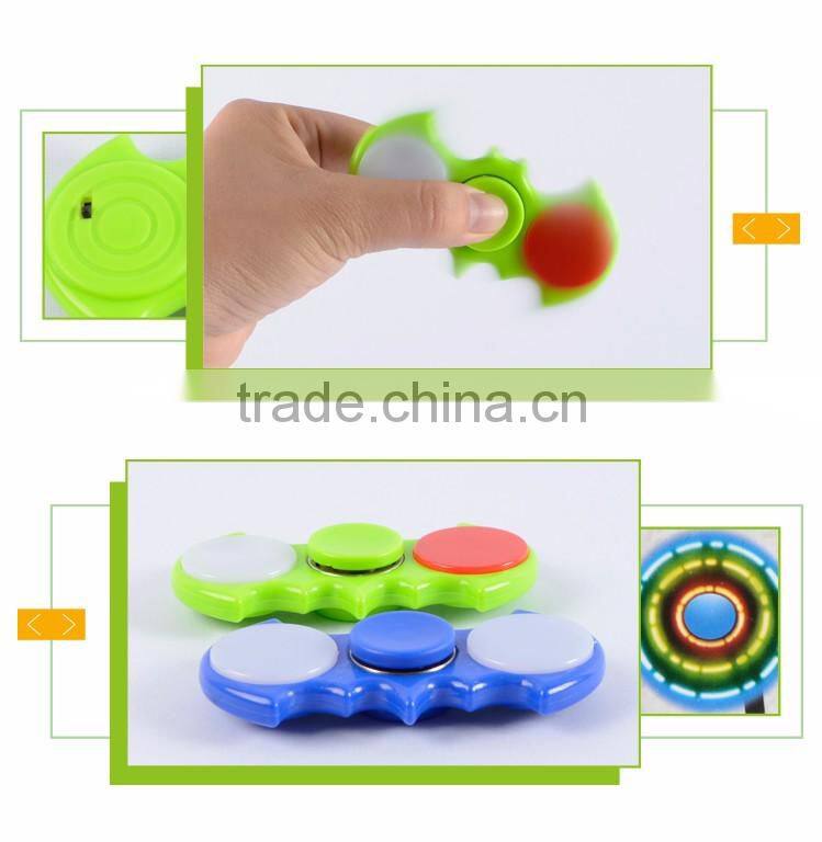 Hot sale fingertip gyroscope hand toy light batman spinner