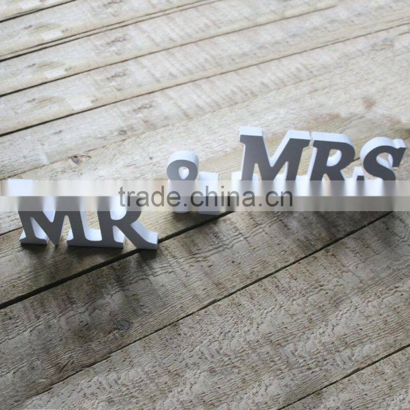 MR &MRS wooden letters