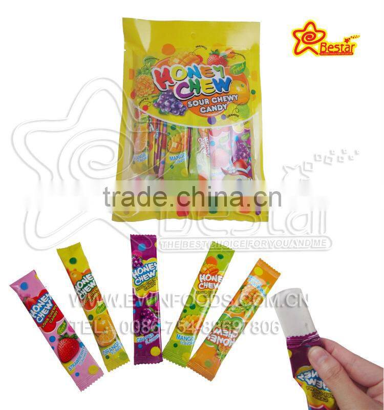 Honey Chew Fruity Flavor Soft Sour Chewy Candy