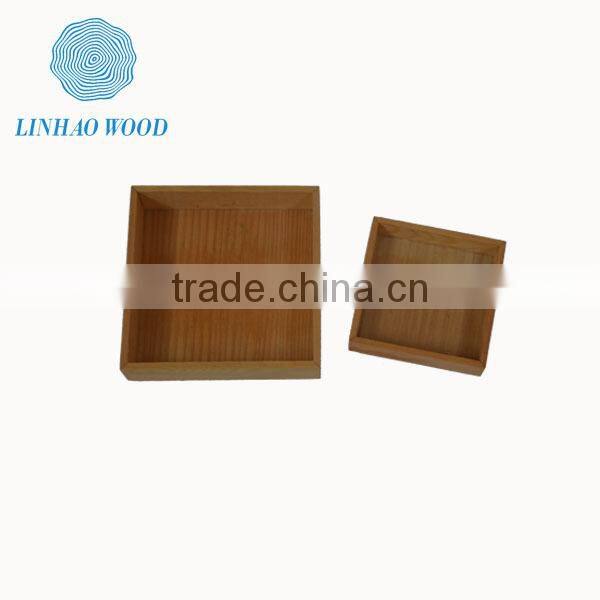 Individual antique wooden serving tray