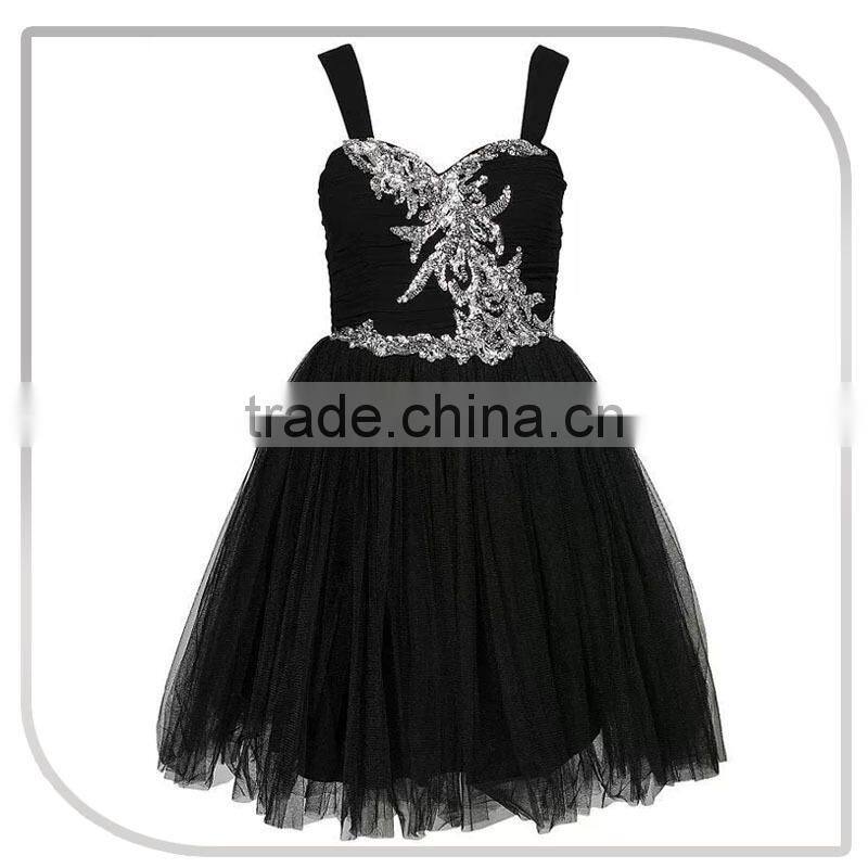 2014 Lades Silver Embroidered Chiffon embroidered Dress