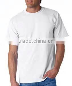 Wholesale 95% cotton 5% Elastic O neck mens tee manufacturer white shirts blank t-shirt
