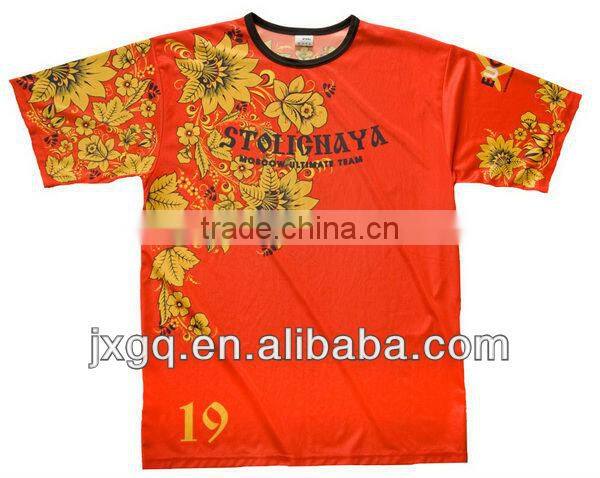 Fashion 100% polyester wholesale dye sublimation design t shirts for sublimation printing
