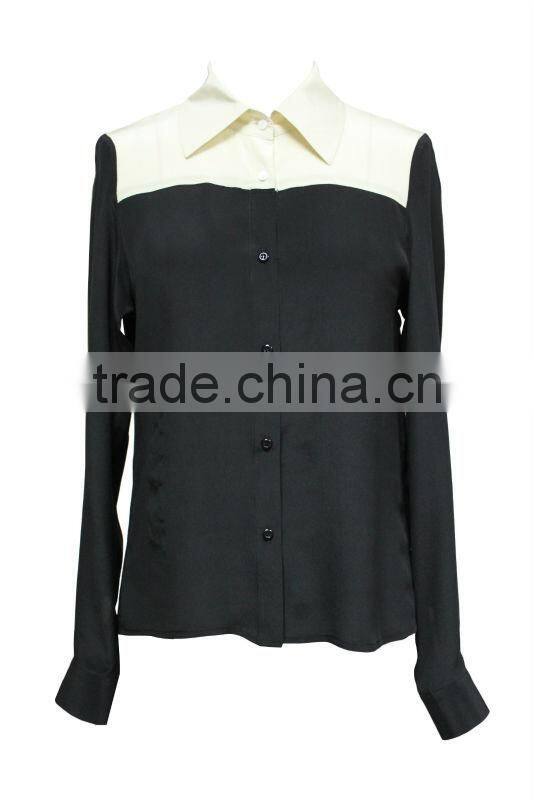 Fashion High Quality Elegant Slim silk shirts for women