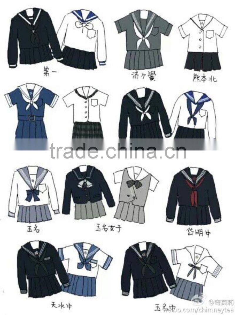 new design middle school uniform made by factory