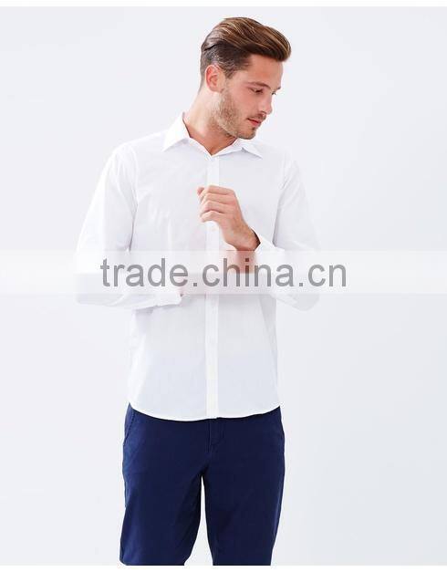 wholesale cheaper men shirts latest design office white shirt