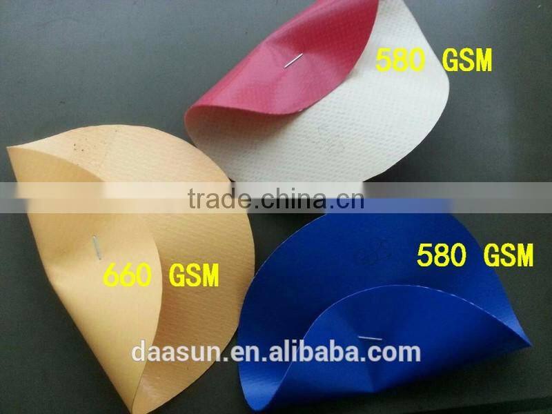 stock lots of B grade pvc coated tarpaulin fabric for tent and cover used