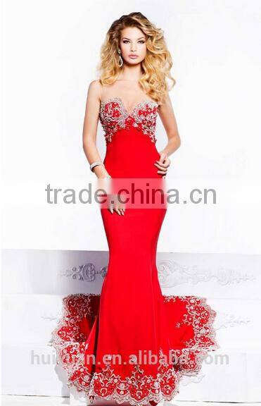 three color satin off shoulder long beaded evening dress 2015