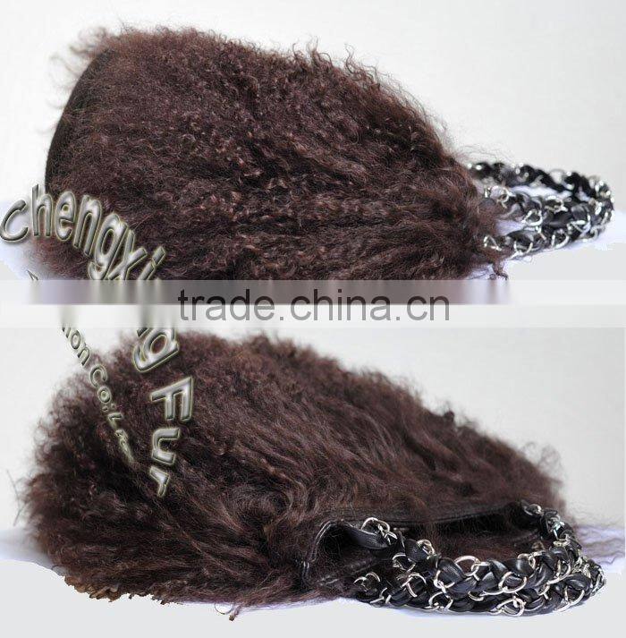 CX-H-04C Genuine Tibetan Lamb Fur Hand Bag