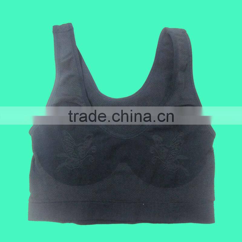 2014 Ladies seamless black sport camisole tops