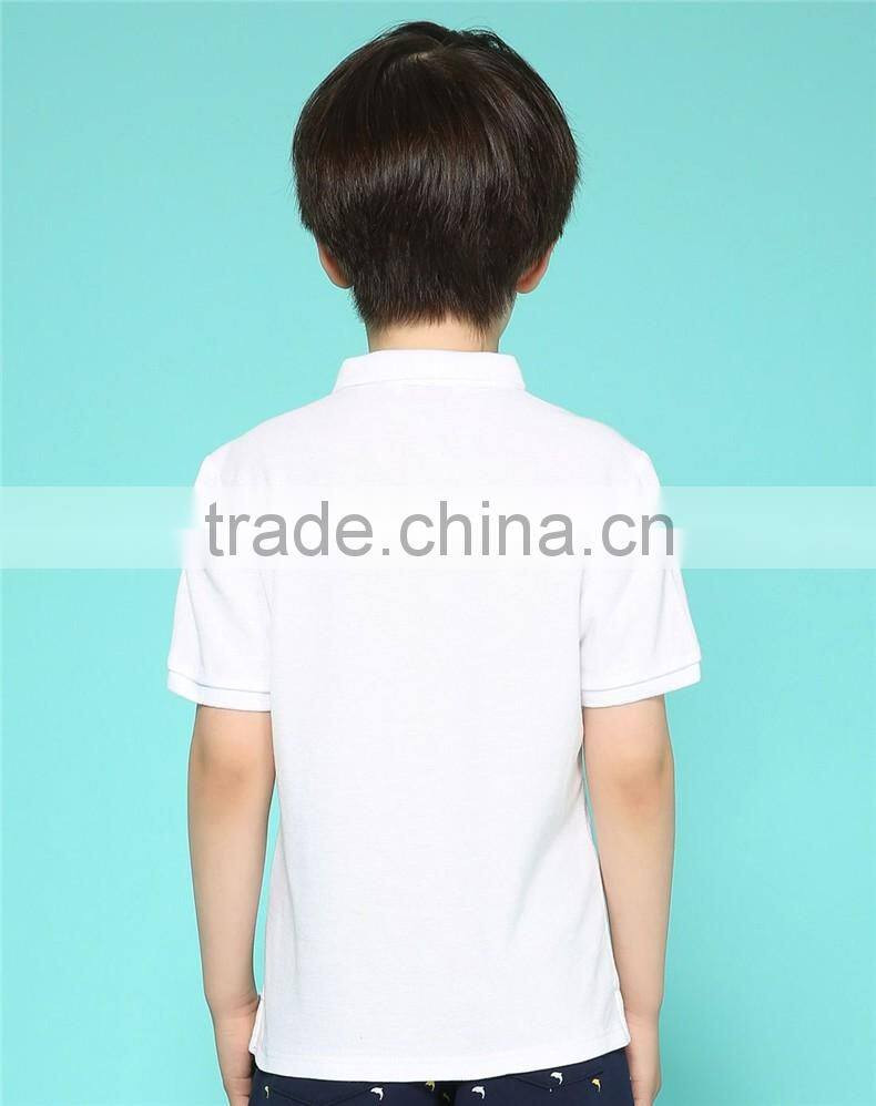 fashion new 2016 boys T shirts white casual boys t shirt /polo t shirts kids brand with short sleeve