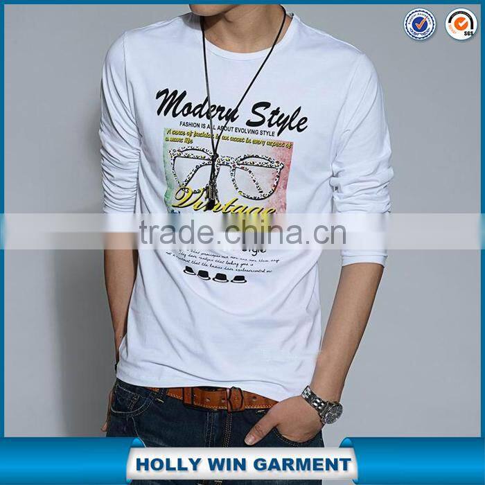 China factory t shirt custom men's shirt with long sleeve wholesale