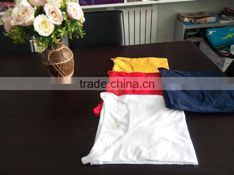 Stock lot 35 cotton and 65 polyester ladies t shirt