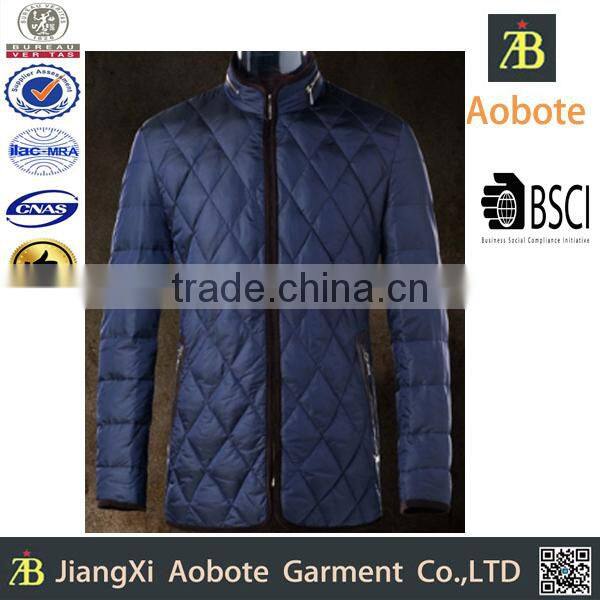 2015 Factory Price Men's Black Sheepskin Leather Jacket Down Jacket Winter Season