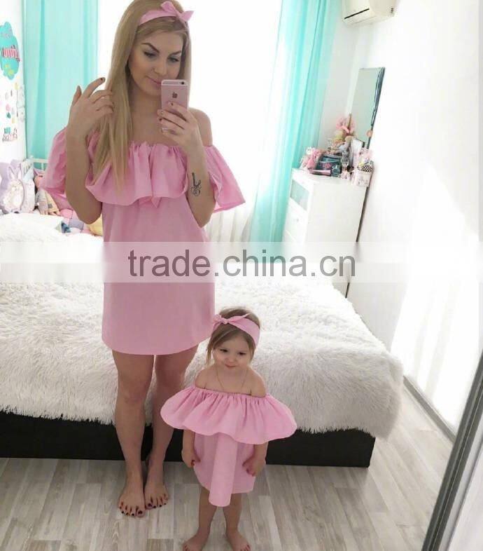 2017 Mother And Daughter Matching Dresses Plus Size Dress Party Frock Designs