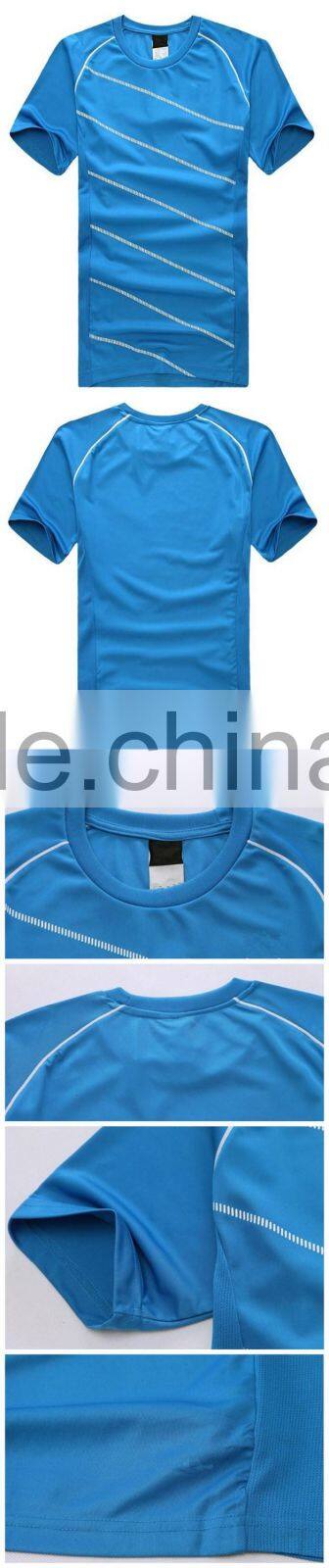 100% polyester white wholesale striped men blank t shirt