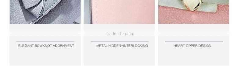 Wholesale Cheap Price Fashion Women Beauty Money Clip Bowknot Wallet &Purse