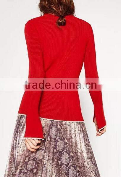 EY0855S Ladies Women Pullover Sweater Turtleneck Sweater