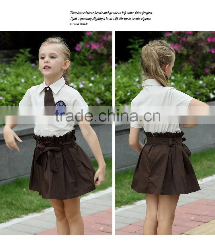 Juqian 2016 Quality School Uniform Factory hot sale primary kids girls school uniform dress