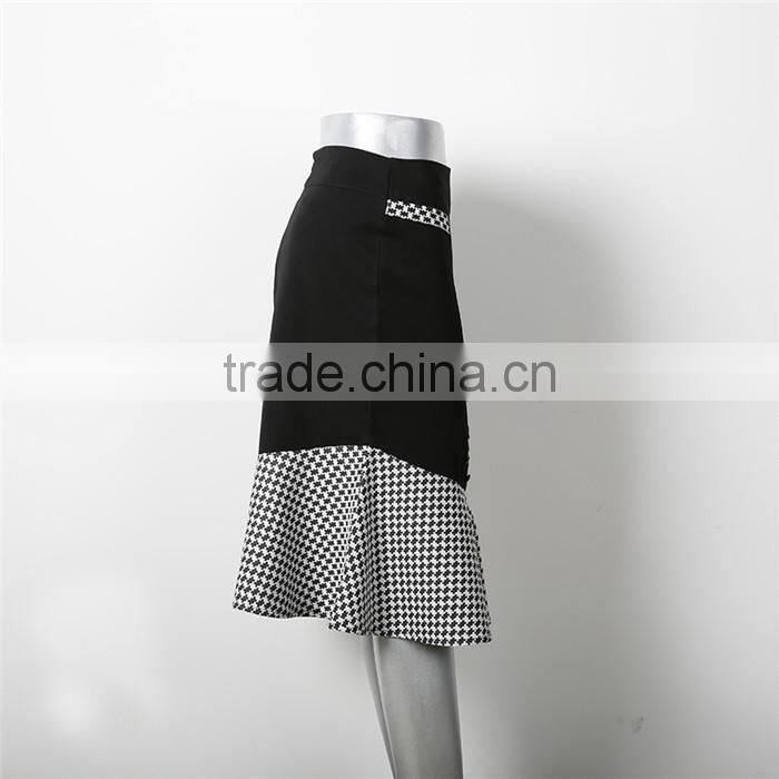 Latest fashion new arrival fishtail denim skirt pattern